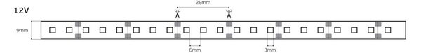 LED pásek 12V CRI80 IP55 2700K (5m) 10W