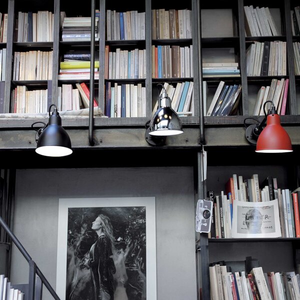 DCW éditions Lampe Gras N°304 E14 nástěnné svítidlo ČernáChromováOvál