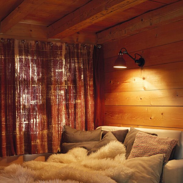 DCW éditions Lampe Gras N°304 E14 nástěnné svítidlo ČernáChromováOvál