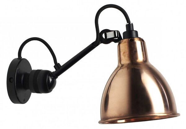 DCW éditions Lampe Gras N°304 E14 nástěnné svítidlo ČernáSurová měďOvál
