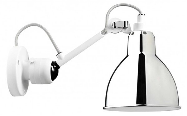 DCW éditions Lampe Gras N°304 E14 nástěnné svítidlo BíláChromováOvál