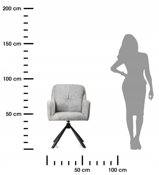 HowHomely Sada 2 ks jídelních křesel Idaho šedá
