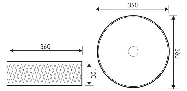 Novoterm Keramické umyvadlo na desku NV-KR-704 bílé