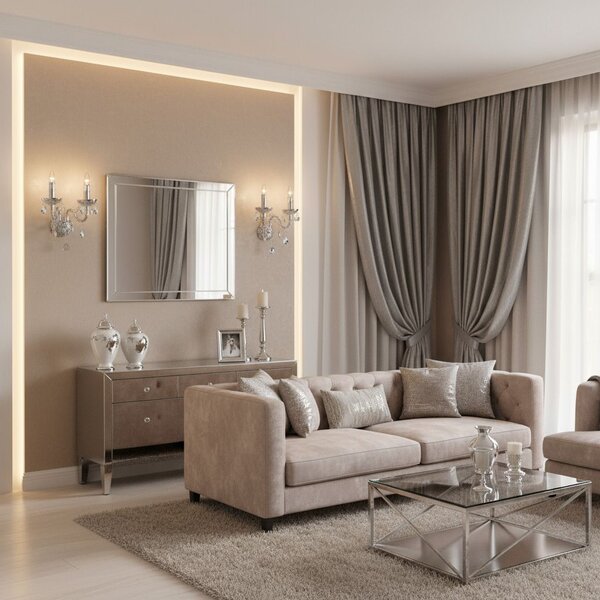 Toolight Rea, Nástěnné svítidlo EBT019-2W Chrome, OSW-01237