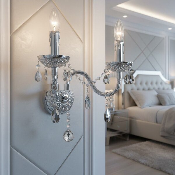Toolight Rea, Nástěnné svítidlo EBT019-2W Chrome, OSW-01237