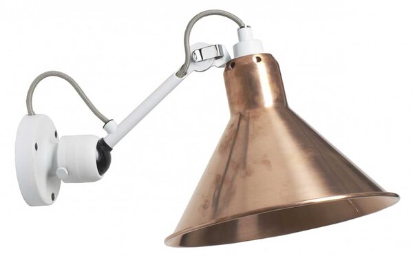 DCW éditions Lampe Gras N°304 E14 nástěnné svítidlo BíláSurová měďKužel