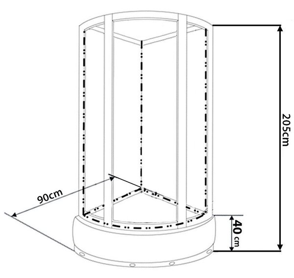 BPS-koupelny Sprchový box HYD-SB R304 90x90