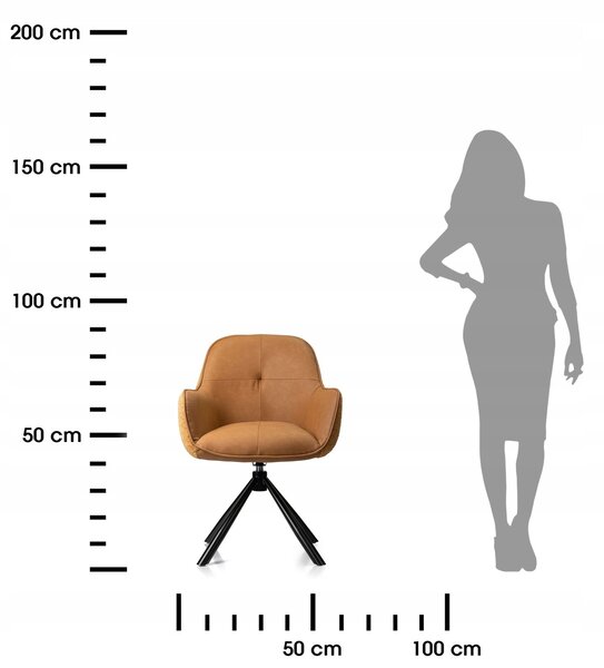 HowHomely Sada 2 ks jídelních křesel Tokio hnědá