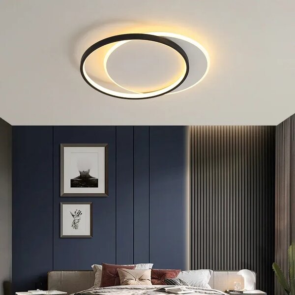 Toolight Stropní LED osvětlení Modern D57 LHJ076-C 40 cm černé