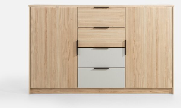 Szynaka Komoda Ryga 05 145 cm dub Riva/šedá