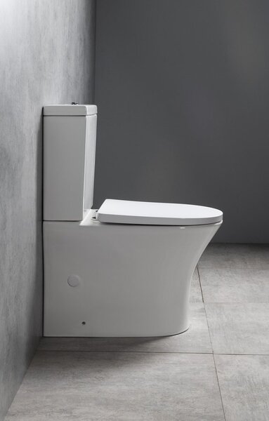Bruckner Bruckner, DARIO RIMLESS WC kombi mísa s nádržkou, spodní/zadní odpad, bílá, 201.437.4