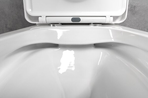 Bruckner Bruckner, DARIO RIMLESS WC kombi mísa s nádržkou, spodní/zadní odpad, bílá, 201.437.4