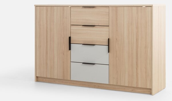 Szynaka Komoda Ryga 05 145 cm dub Riva/šedá