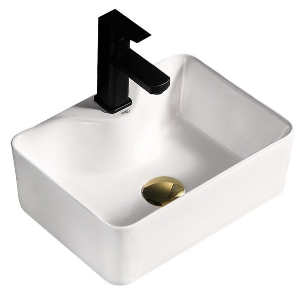 BPS-koupelny Keramické umyvadlo na desku HYD-EE-WH-480 48x37 cm, bílé