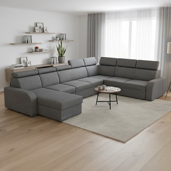 Sedací souprava OSLO U | 170x380x250 | rozkládací + 3x úložný prostor | VÝBĚR TKANIN