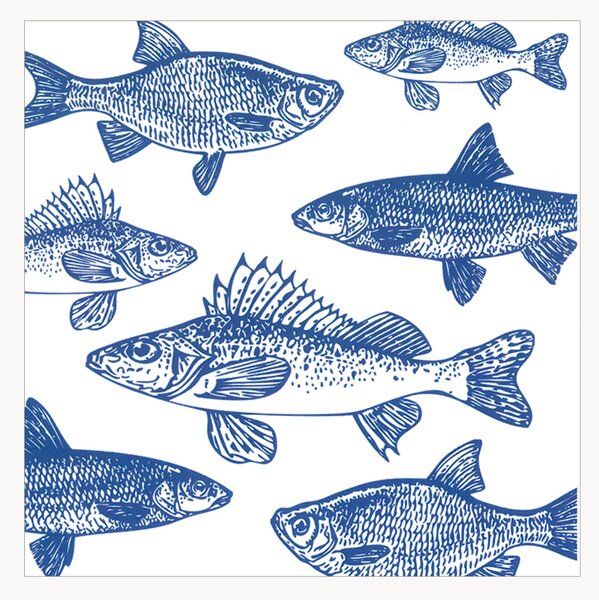 Sada papírových ubrousků Fishes, 40 dílů