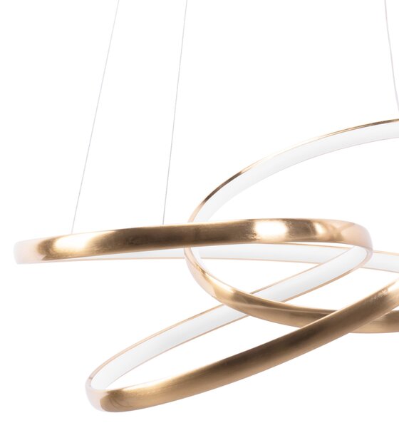 Toolight Toolight, LED závěsné svítidlo 50cm, 32W, G005-CP, zlatá lesklá, OSW-09746