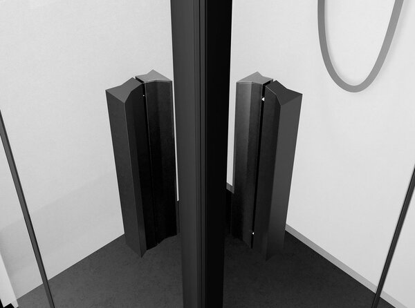 Polysan Polysan, ZOOM BLACK čtvercová sprchová zástěna 700x700mm, rohový vstup, ZL4715BL-02