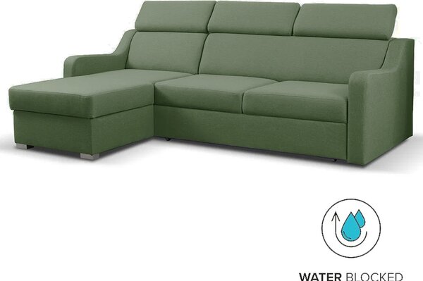 Sedací souprava MIKELI | 232x158 cm | UNI | rozkládací + úložný prostor | AKCE | khaki zelená 13