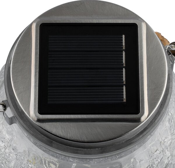 Garden Line Solární LED lampa Solik 12x14,5 cm čirá/teplá bílá