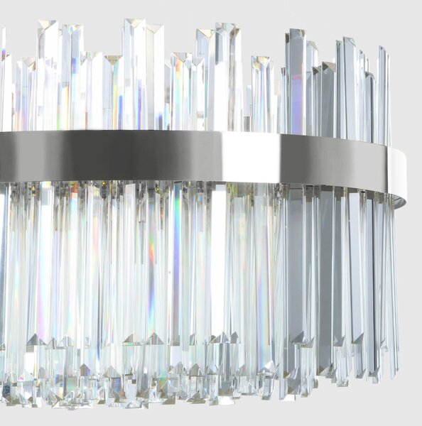 Toolight Toolight, LED křišťálové svítidlo 80x35 cm, 62W, APP1514-CP80, chromová, OSW-03262