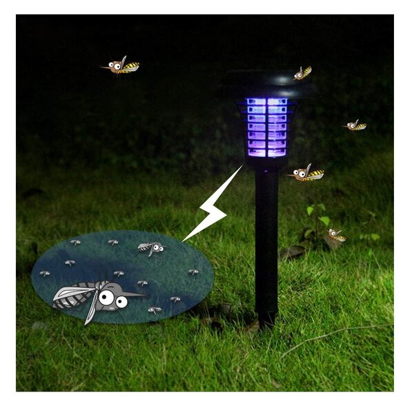 Garden Line Solární LED lampa Solys 42 cm s ochranou proti hmyzu černá/studená bílá