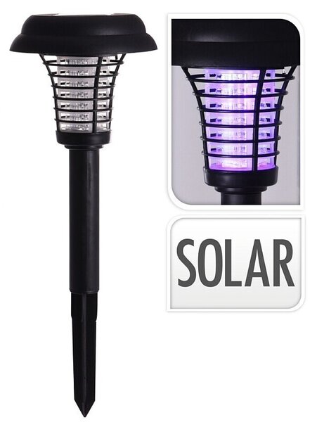 Garden Line Solární LED lampa Solys 42 cm s ochranou proti hmyzu černá/studená bílá