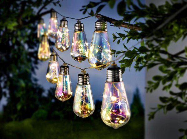 Garden Line Solární LED světelný řetěz Felisi 3,8 m studená bílá