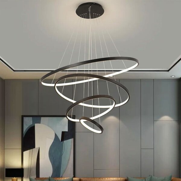 Toolight Toolight, LED stropní svítidlo 20/40/60/80 cm, 82W, 3000K, LHJ014-CP4, černá, OSW-50005