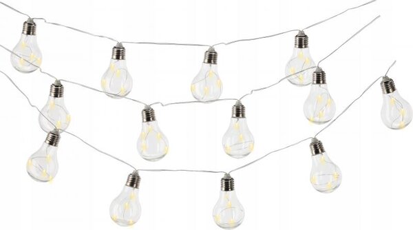 Garden Line Solární LED světelný řetěz Moza 3,8 m teplá bílá