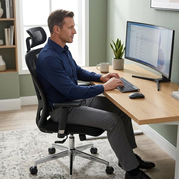 Kancelářská ergonomická židle Neoseat BOROSI — černá, nosnost 150 kg