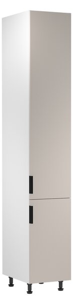 Vysoká kuchyňská skříň SALERNO - šířka 40 cm, bílá / béžová