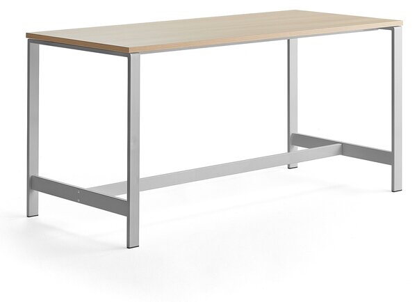 AJ Produkty Stůl VARIOUS, 1800x800 mm, výška 900 mm, stříbrné nohy, dub