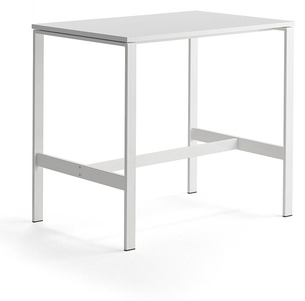AJ Produkty Stůl VARIOUS, 1200x800 mm, výška 1050 mm, bílé nohy, bílá