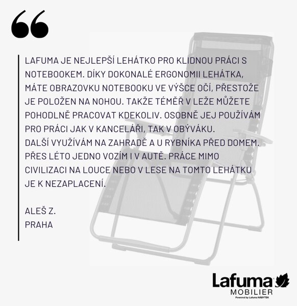 Relaxační křeslo Lafuma FUTURA BatylineDUO šedá Galet