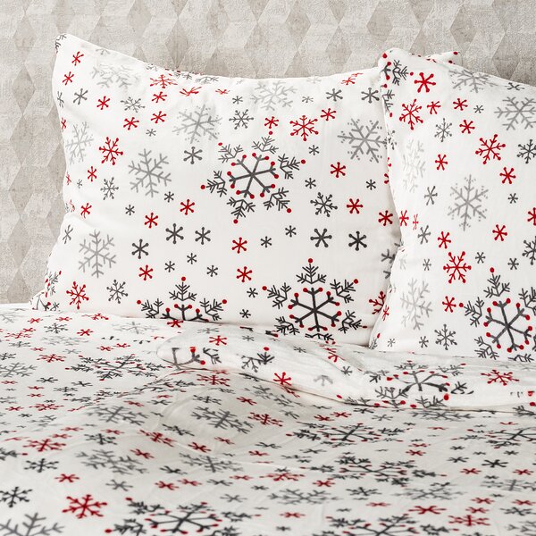 4Home Povlečení mikroflanel Snowflakes, 140 x 220 cm, 70 x 90 cm