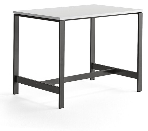 AJ Produkty Stůl VARIOUS, 1200x800 mm, výška 900 mm, černé nohy, bílá