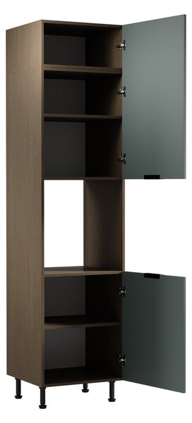 Kuchyňská skříň na vestavnou troubu SALERNO - šířka 60 cm, baltic storm / zelená