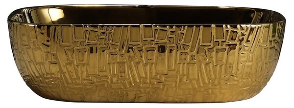 BPS-koupelny Keramické umyvadlo na desku HYD-MO-GL-455 45,5x32,5 cm, zlaté