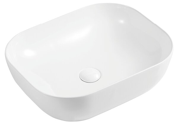 Hydroland Keramické umyvadlo na desku Aurora 49x39,5 cm, bílé