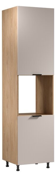 Kuchyňská skříň na vestavnou troubu SALERNO - šířka 60 cm, dub / béžová