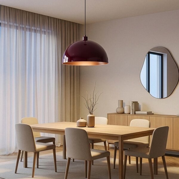 Brilagi - LED Lustr na lanku METALO 1xE27/40W/230V pr. 40 cm burgundy/měděná