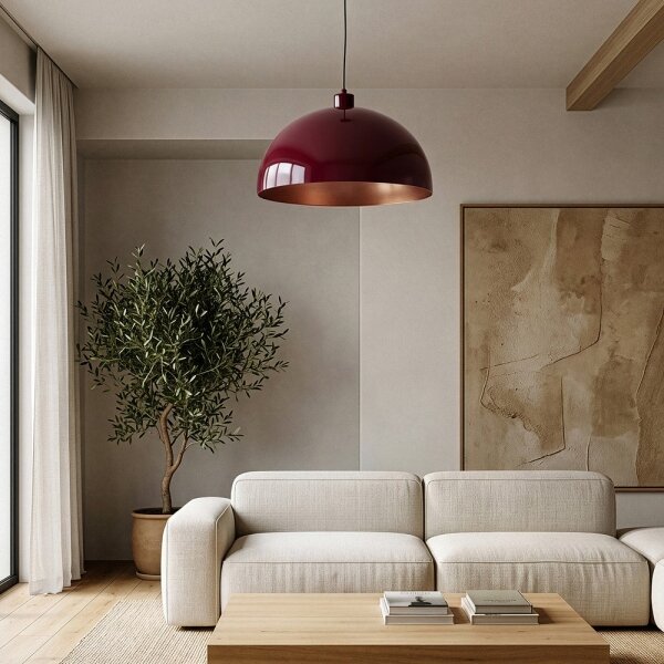 Brilagi - LED Lustr na lanku METALO 1xE27/40W/230V pr. 40 cm burgundy/měděná