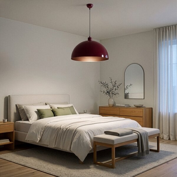 Brilagi - LED Lustr na lanku METALO 1xE27/40W/230V pr. 40 cm burgundy/měděná