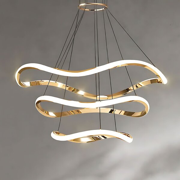 Toolight Toolight, stropní svítidlo 80cm, 24W, 3000K, LHJ018-CP3, zlatá, OSW-50008