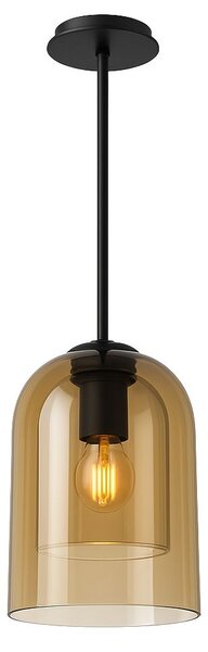 Toolight Amber, závěsné svítidlo 1xE27 APP1704-1PC, hnědá-černá, OSW-04335