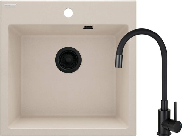 Deante Granite sink with tap, 1-bowl