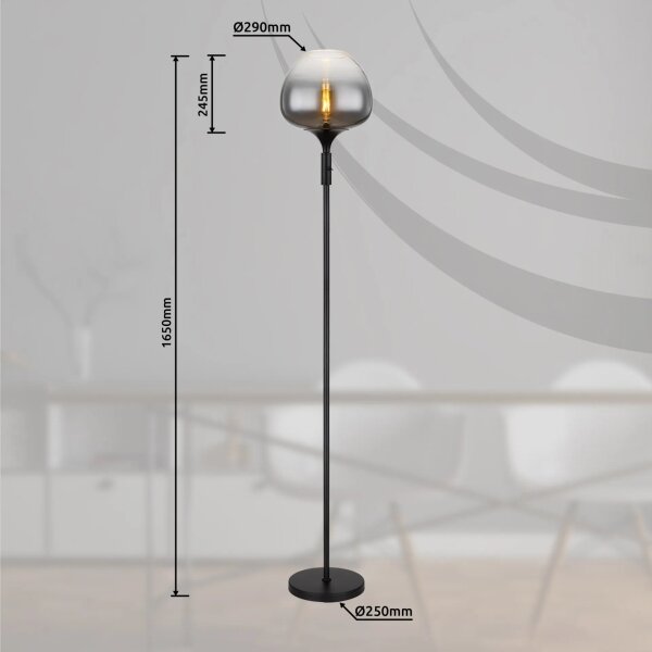Globo 15548S2 - Stojací lampa MAXY 1xE27/40W/230V černá