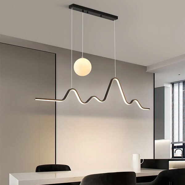 Toolight Toolight, LED závěsné osvětlení 120cm, 36W, 3000K, LHJ033-CP, černá matná, OSW-60020