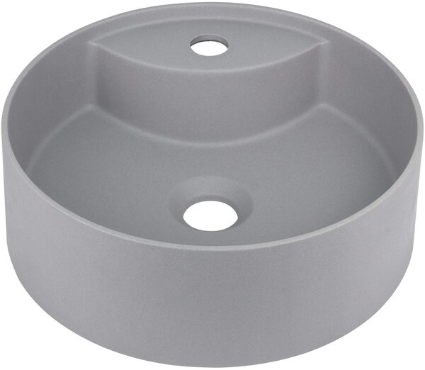 Deante Silia, umývadlo na dosku s otvorom na batériu 360x360x125mm, šedá metalíza, DEA-CQS_SU4B